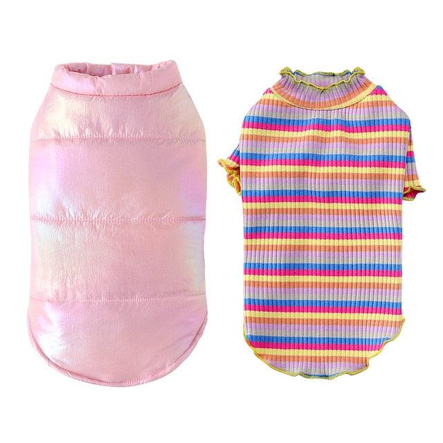 Winter Warm Dog Coat - knitting Shirt Set - Soft Sweater For Small Medium Dogs Cats (W4)(W7)
