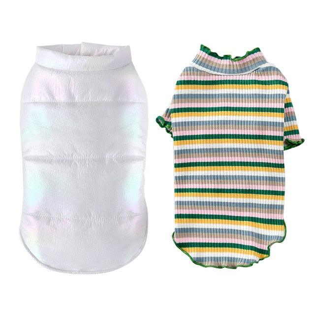 Winter Warm Dog Coat - knitting Shirt Set - Soft Sweater For Small Medium Dogs Cats (W4)(W7)