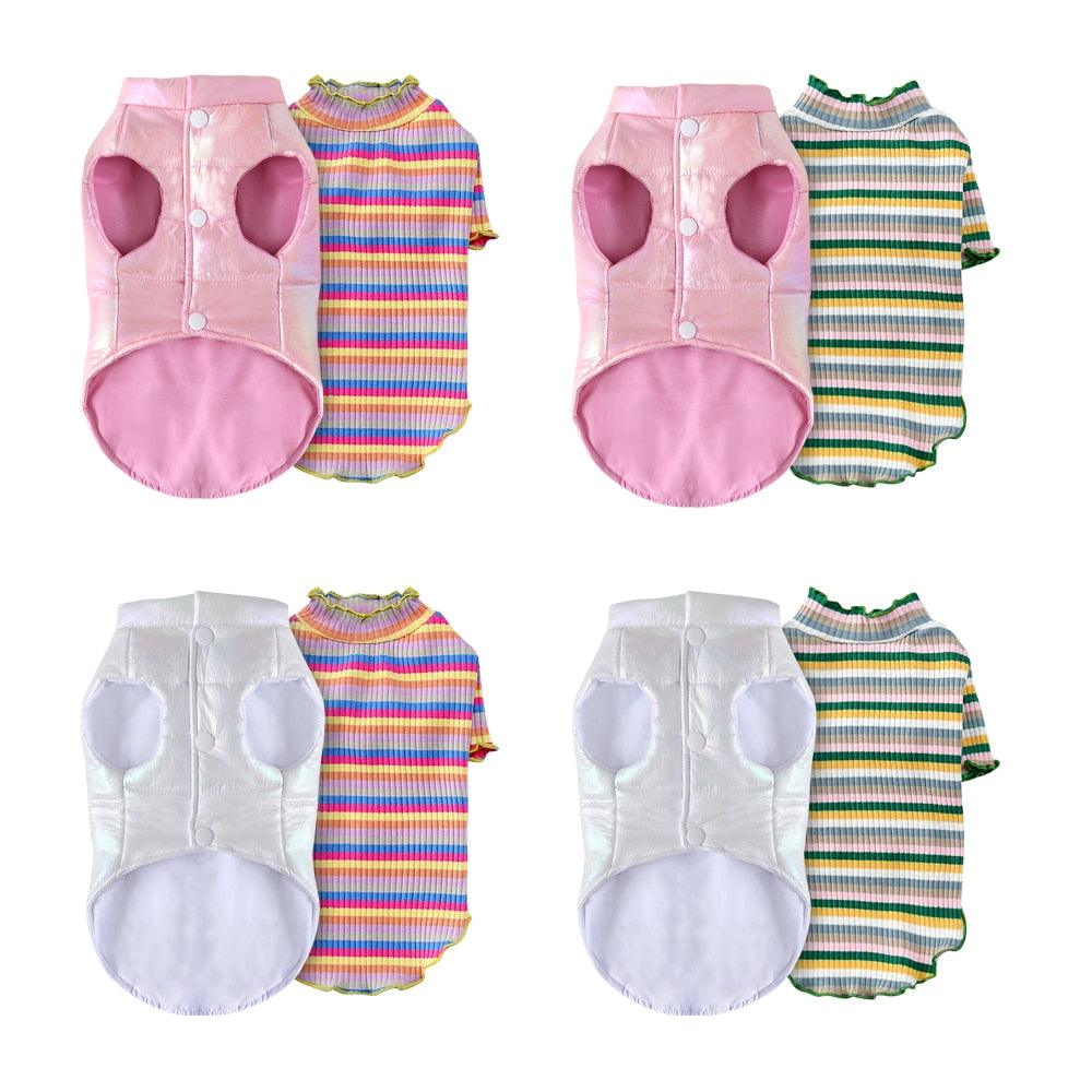 Winter Warm Dog Coat - knitting Shirt Set - Soft Sweater For Small Medium Dogs Cats (W4)(W7)