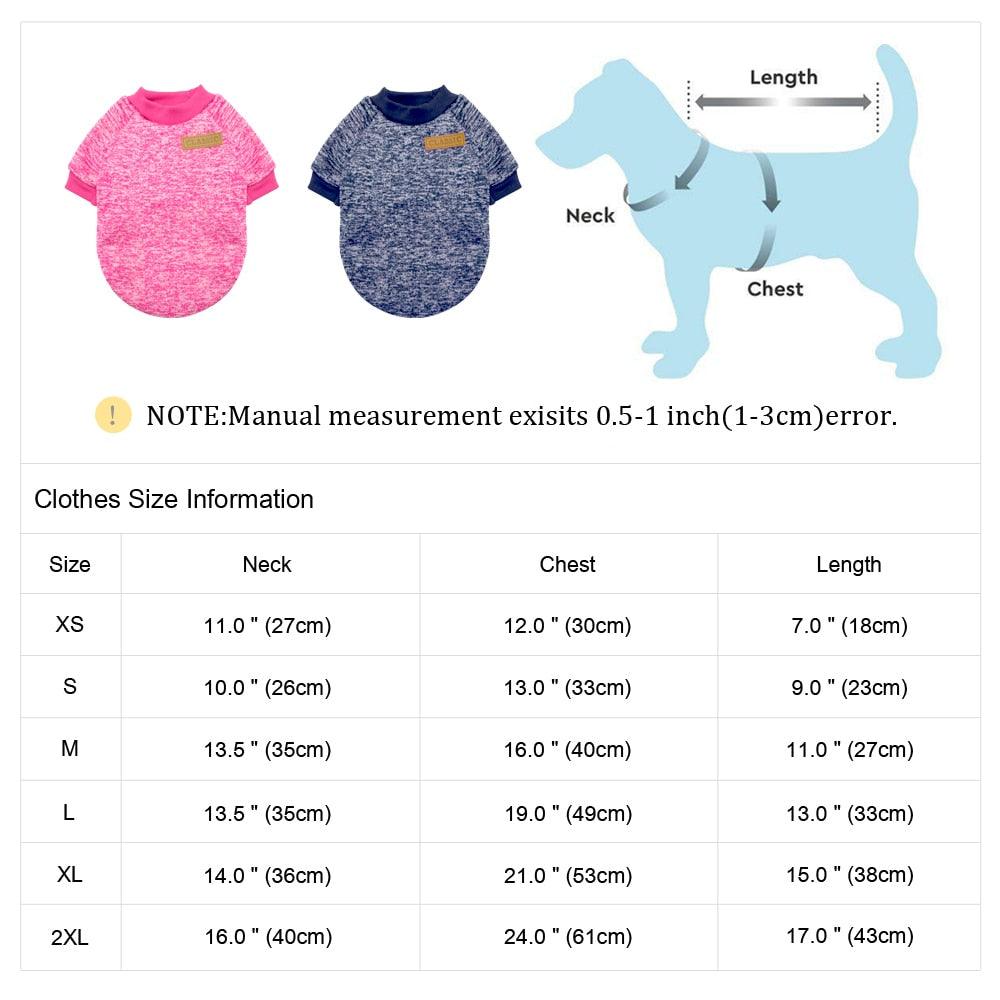 Winter Warm Dog Clothes Sweater - Custom Dog Cat Coat Clothing For Small Medium Dogs (W4)(F69)