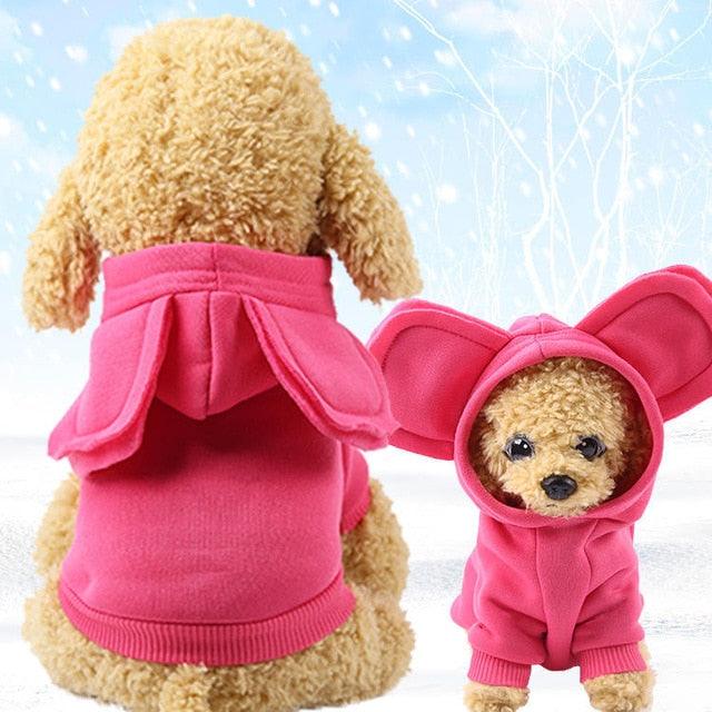 Winter Warm Pet Dog Clothes - Soft Cotton Four-legs Hoodies Outfit - For Small Dogs Teddy Clothing Coat (D69)(W2)(W4)