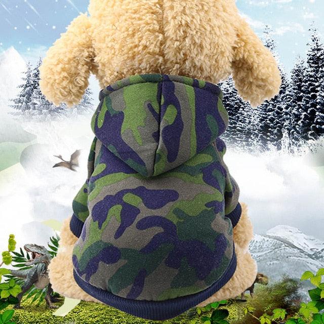 Winter Warm Pet Dog Clothes - Soft Cotton Four-legs Hoodies Outfit - For Small Dogs Teddy Clothing Coat (D69)(W2)(W4)