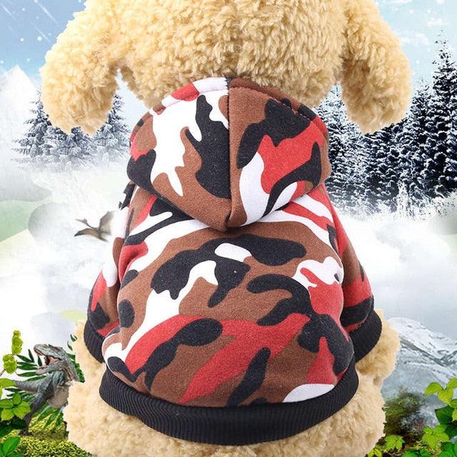 Winter Warm Pet Dog Clothes - Soft Cotton Four-legs Hoodies Outfit - For Small Dogs Teddy Clothing Coat (D69)(W2)(W4)