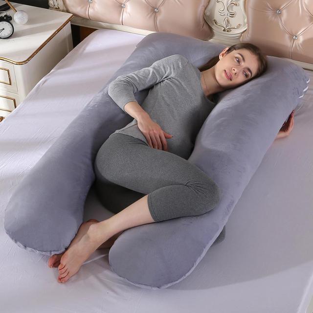 Sleeping Pregnancy Side Support Pillow For Pregnant Women - U Shape Extra Large Body Maternity Pillows (1U7)(8Z2)
