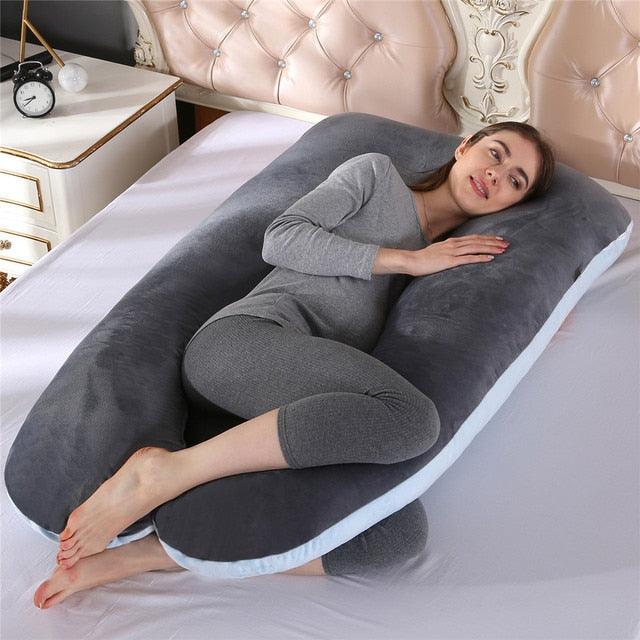 Sleeping Pregnancy Side Support Pillow For Pregnant Women - U Shape Extra Large Body Maternity Pillows (1U7)(8Z2)
