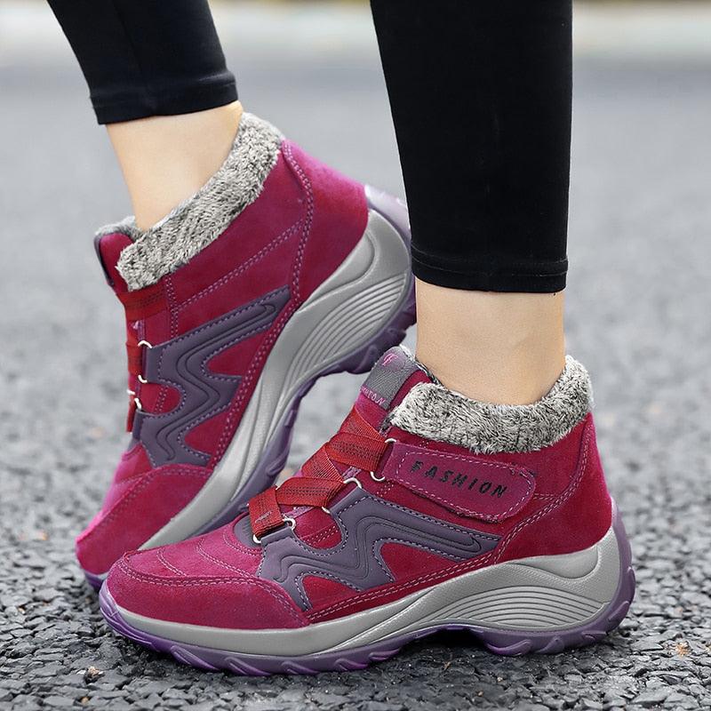 Winter Women's Ankle Boots - Snow Warm Thick Plush - Waterproof Wedge - Non Slip Casual (BB1)(BB5)(CD)(F38)(F107)