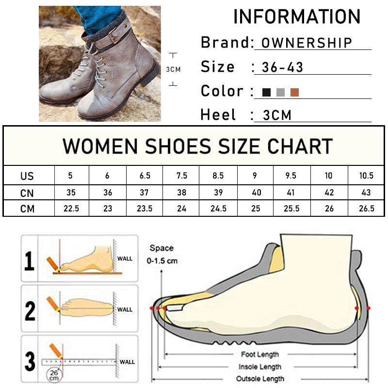 Winter Women's Mid Calf Boots - PU Leather Female Fashion Zipper Platform Boots (3U38)(3U107)