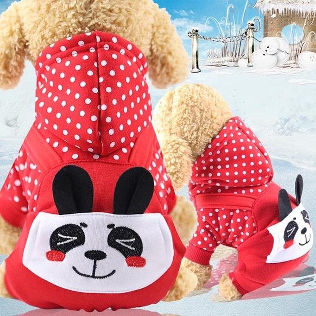 Winter Warm Pet Dog Clothes - Hooded Cotton Clothing for Puppy - Outfit Four-legged Fleece Button (W2)(W7)(W4)