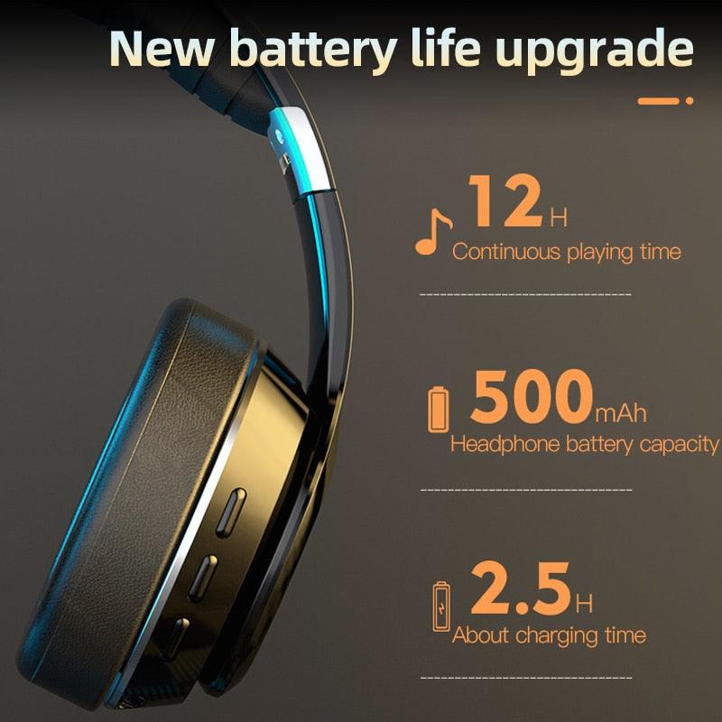 Wireless Bluetooth 5.0 Headphones With Microphone Sport Running Bass Headset Support TF Card /AUX /FM For PC Mobile Phone Laptop (AH2)(RS8)(F49)