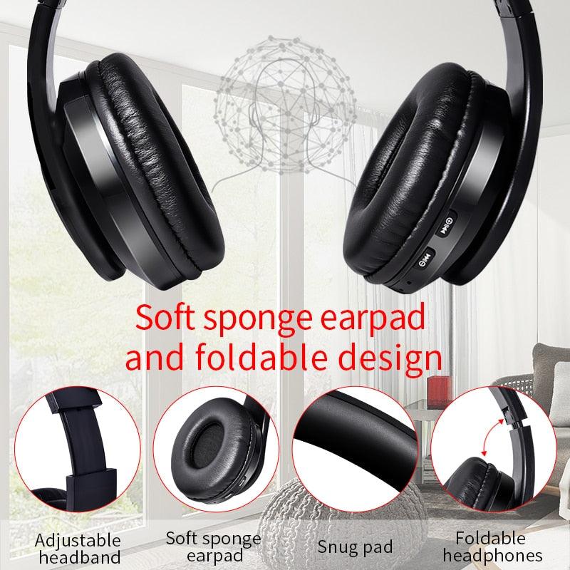 Wireless Headphones - Bluetooth Headset Foldable Stereo Headphone Gaming Earphones Support TF Card With Mic (AH2)(RS8)