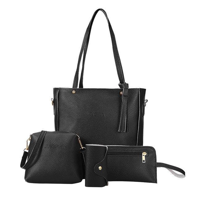 Women's Bags 4Pcs Handbag - New Fashion Four-Piece Shoulder Bag (3U43)