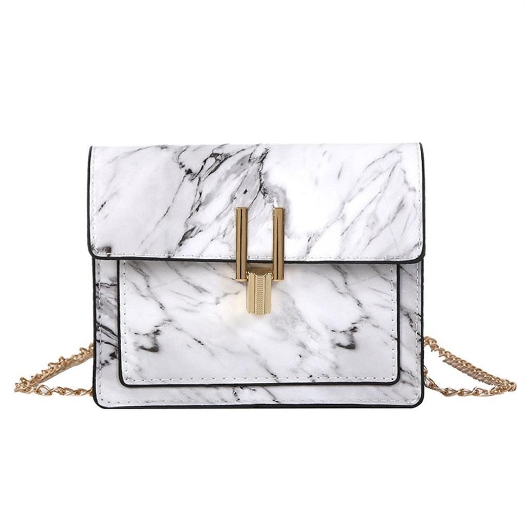 Women Bag - Marbled Pattern PU Leather Crossbody Bags (3U43)