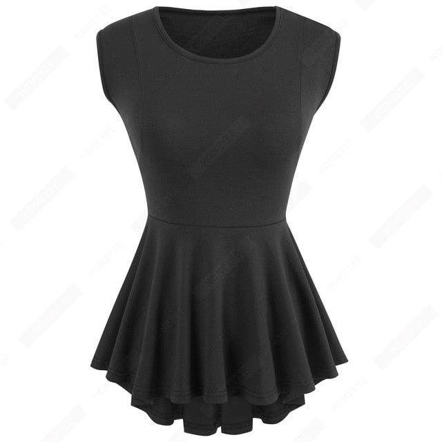 Gorgeous Women Classic Solid color Brief Top - Fashion Casual Multi-colored Slim Ruffles Elegant Tees(TB1)(BCD2)(F19)(F35)
