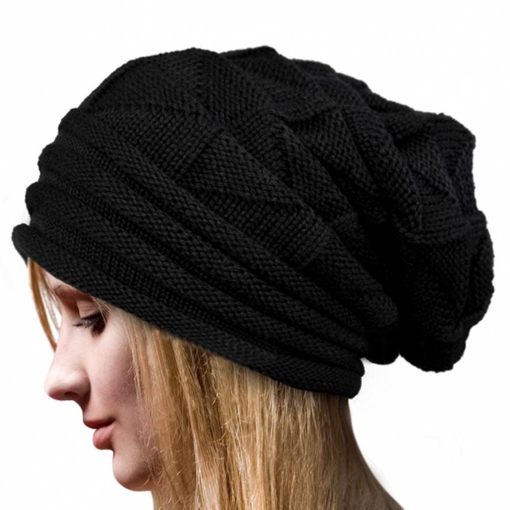 Women Knitted Wool Hat - Autumn Winter Wool Knit Beanie - Fashion Woolen Hats (2U87)