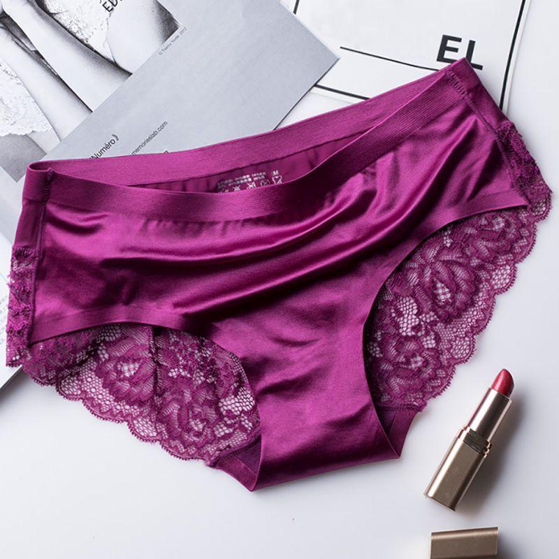 Gorgeous Women Lace Sexy Panties - Luxury Seamless - Plus Size - Solid Color - Female Slim Briefs (1U28)