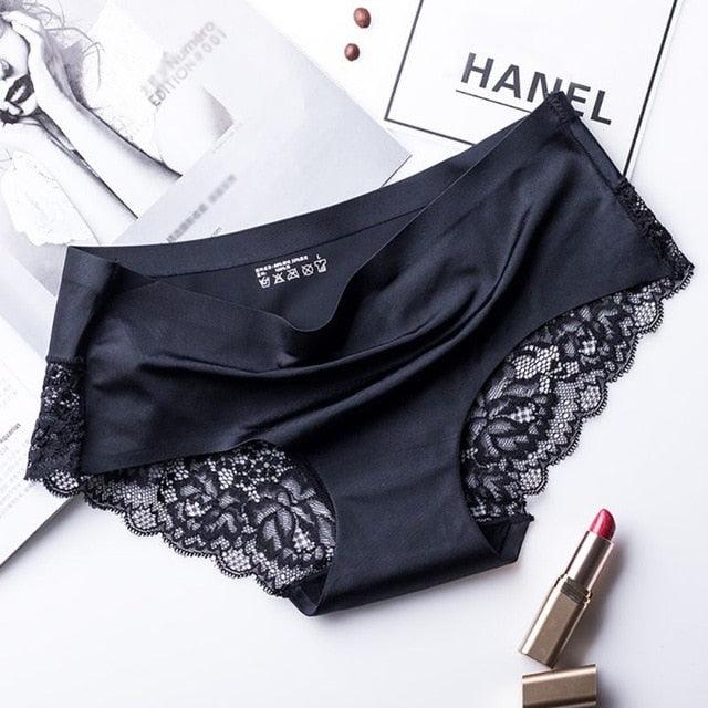 Gorgeous Women Lace Sexy Panties - Luxury Seamless - Plus Size - Solid Color - Female Slim Briefs (1U28)