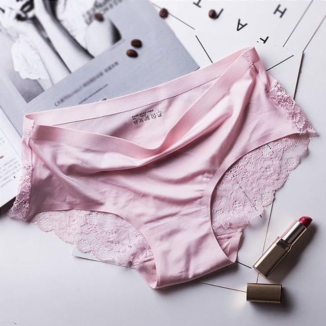 Gorgeous Women Lace Sexy Panties - Luxury Seamless - Plus Size - Solid Color - Female Slim Briefs (1U28)
