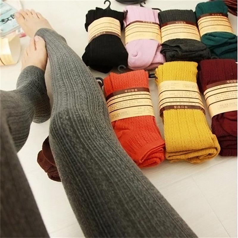 Women Lady Fashion Winter Warm Trend Knitting Tight - High Elastic Super Slim Women's Skinny Tights (3U31)