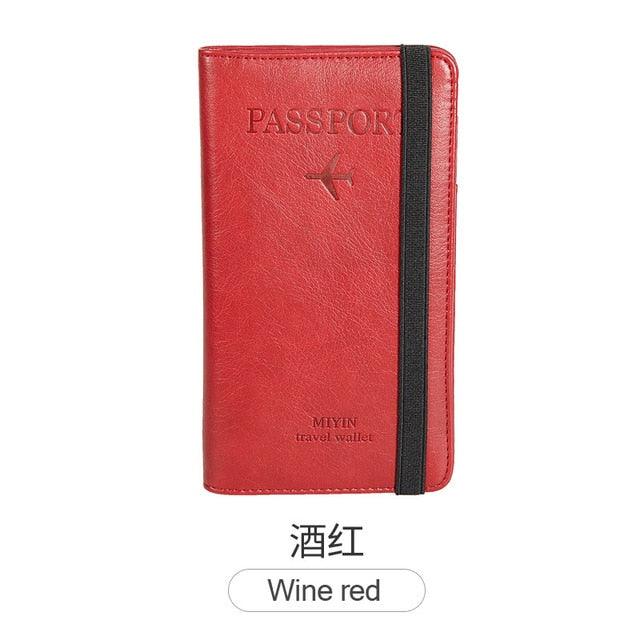 Business Russia Passport Covers Holder - Multi-Function ID Bank Card PU Leather Wallet Case (LT8)(F79)