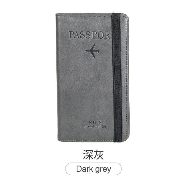 Business Russia Passport Covers Holder - Multi-Function ID Bank Card PU Leather Wallet Case (LT8)(F79)