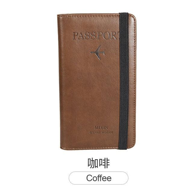 Business Russia Passport Covers Holder - Multi-Function ID Bank Card PU Leather Wallet Case (LT8)(F79)
