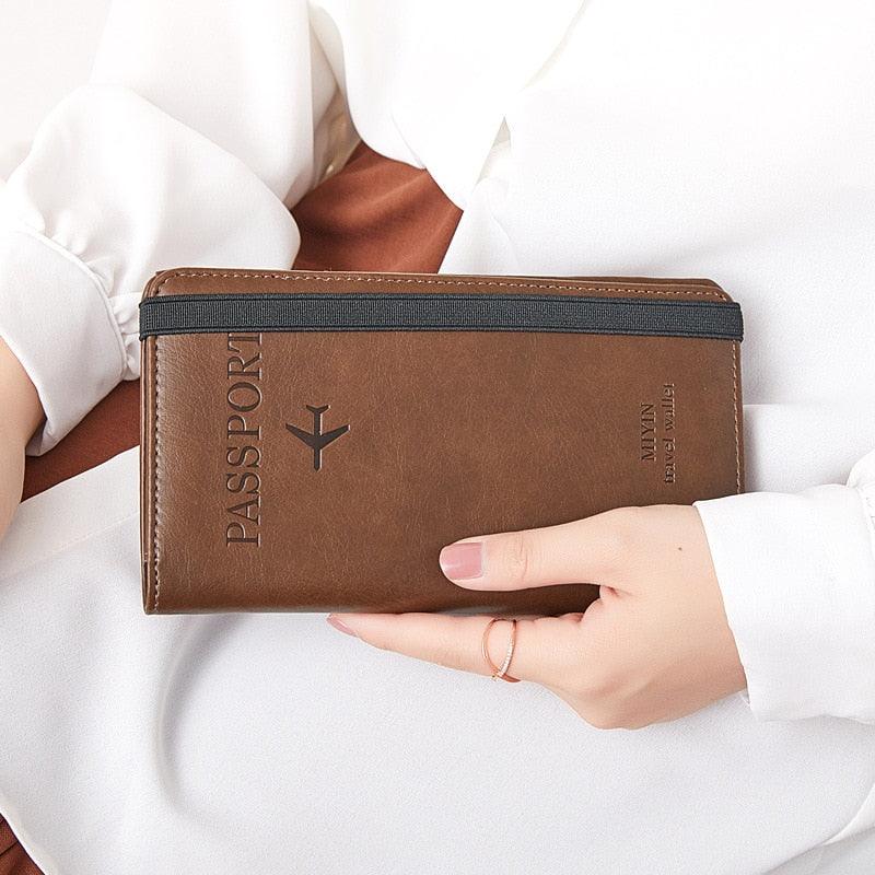 Business Russia Passport Covers Holder - Multi-Function ID Bank Card PU Leather Wallet Case (LT8)(F79)