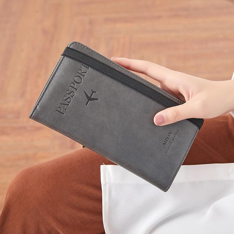 Business Russia Passport Covers Holder - Multi-Function ID Bank Card PU Leather Wallet Case (LT8)(F79)
