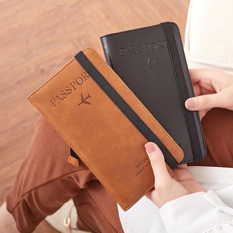 Business Russia Passport Covers Holder - Multi-Function ID Bank Card PU Leather Wallet Case (LT8)(F79)