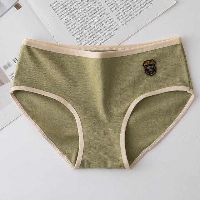 Cute Women's Panties - Seamless Comfort Briefs Underwear - Lingerie Mid Waist (3U28)