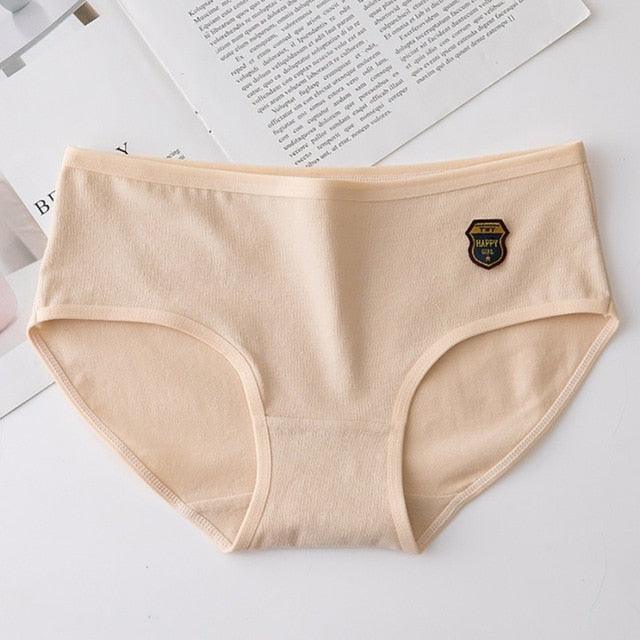 Cute Women's Panties - Seamless Comfort Briefs Underwear - Lingerie Mid Waist (3U28)
