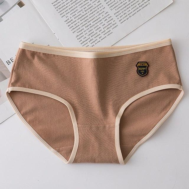 Cute Women's Panties - Seamless Comfort Briefs Underwear - Lingerie Mid Waist (3U28)