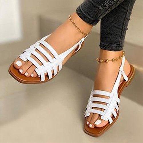 Women Sandals - Summer Hollow Out Women's Gladiator Footwear (2U39)