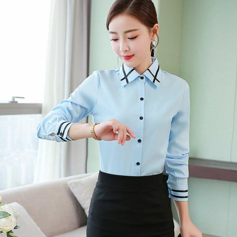 Women Elegant Shirts - Plus Size Fashion Women Striped Blouses Shirts (TB4)(F19)