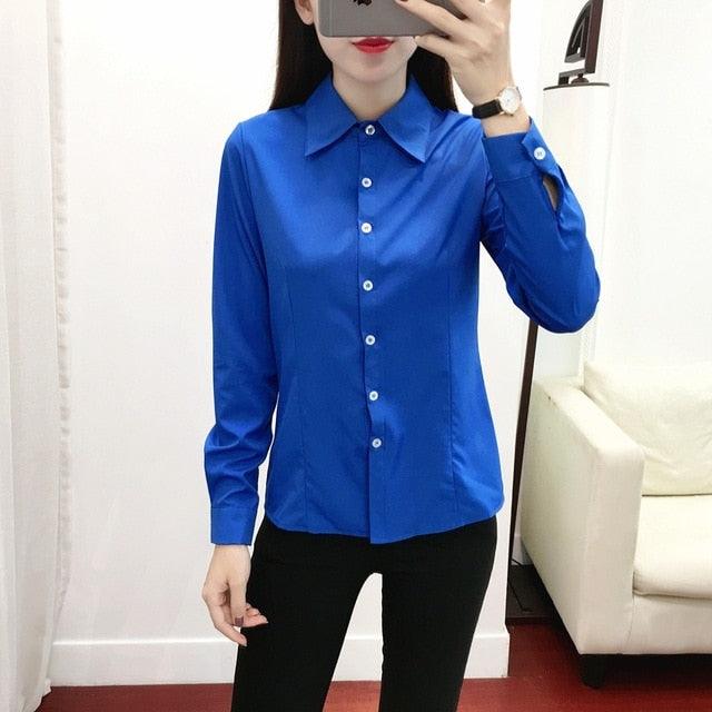 Women Cotton Tops Shirts - Long Sleeve Ladies Shirts - Plus Size 5XL Women Blouses (TB4)