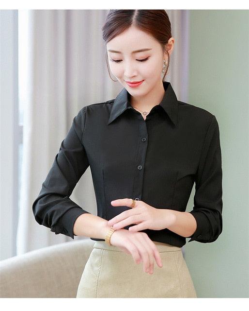 Women Cotton Tops Shirts - Long Sleeve Ladies Shirts - Plus Size 5XL Women Blouses (TB4)
