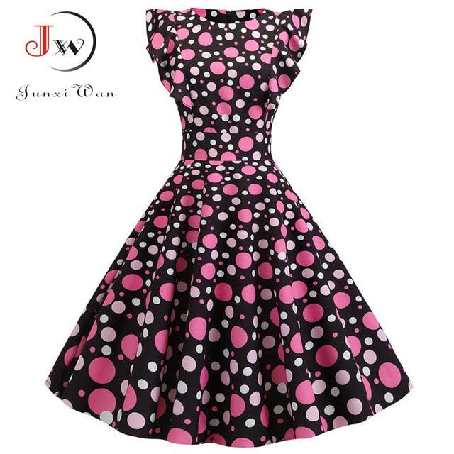 Gorgeous Women Summer Dress - Rockabilly Pinup Party Dress - Plus Size Casual Elegant Floral Dress (WSO4)(WSO3)(WS06)(F18)
