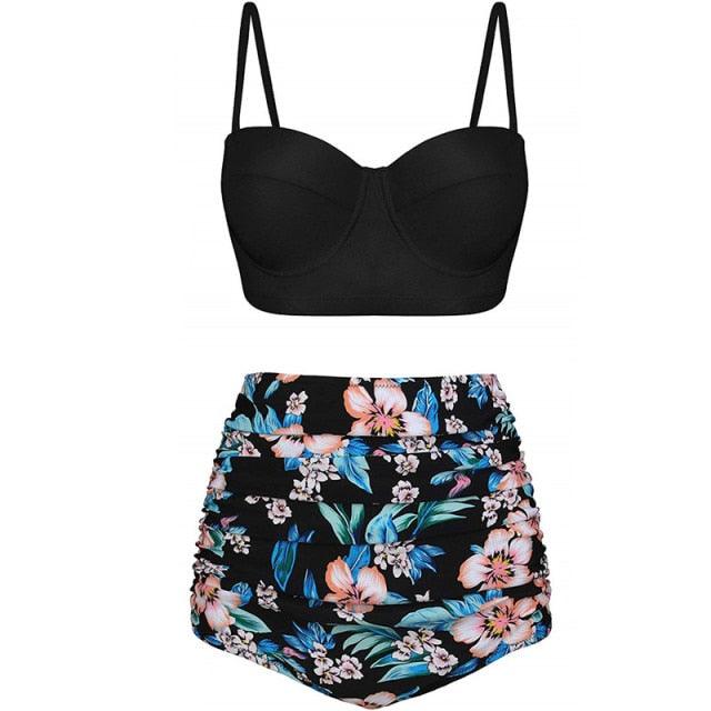 Nice Women Swimwear - Bikini Set - Dot Print Swimsuit - Summer Swimming Female Beachwear (4U26)