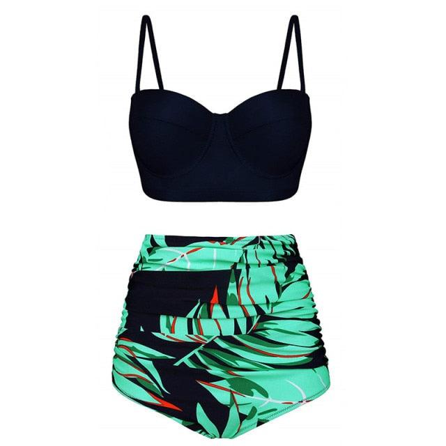 Nice Women Swimwear - Bikini Set - Dot Print Swimsuit - Summer Swimming Female Beachwear (4U26)