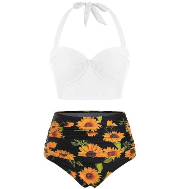 Nice Women Swimwear - Bikini Set - Dot Print Swimsuit - Summer Swimming Female Beachwear (4U26)