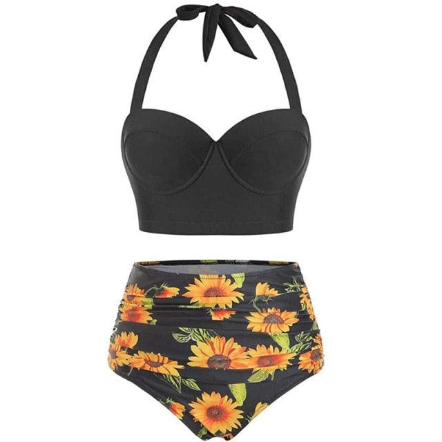 Nice Women Swimwear - Bikini Set - Dot Print Swimsuit - Summer Swimming Female Beachwear (4U26)