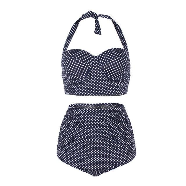 Nice Women Swimwear - Bikini Set - Dot Print Swimsuit - Summer Swimming Female Beachwear (4U26)