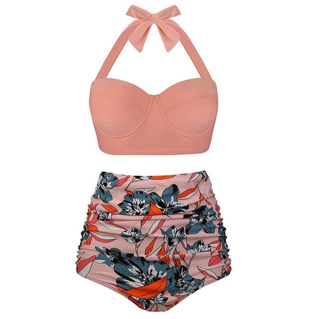 Nice Women Swimwear - Bikini Set - Dot Print Swimsuit - Summer Swimming Female Beachwear (4U26)