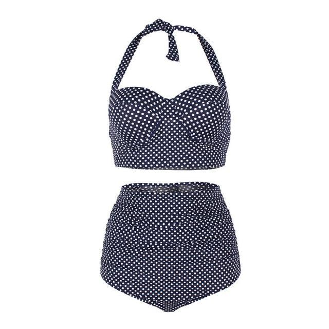 Nice Women Swimwear - Bikini Set - Dot Print Swimsuit - Summer Swimming Female Beachwear (4U26)