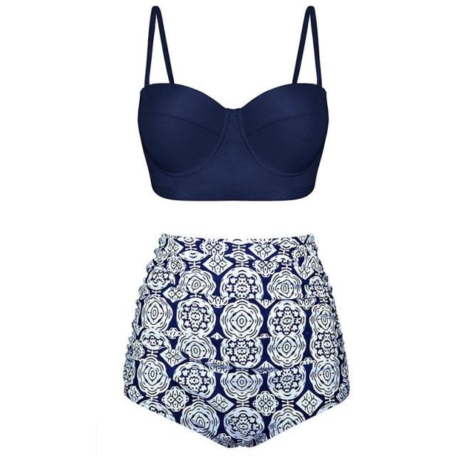 Nice Women Swimwear - Bikini Set - Dot Print Swimsuit - Summer Swimming Female Beachwear (4U26)