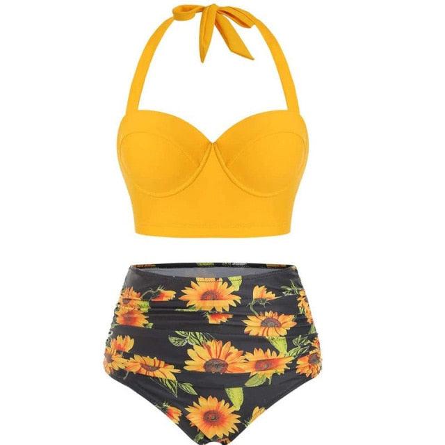 Nice Women Swimwear - Bikini Set - Dot Print Swimsuit - Summer Swimming Female Beachwear (4U26)