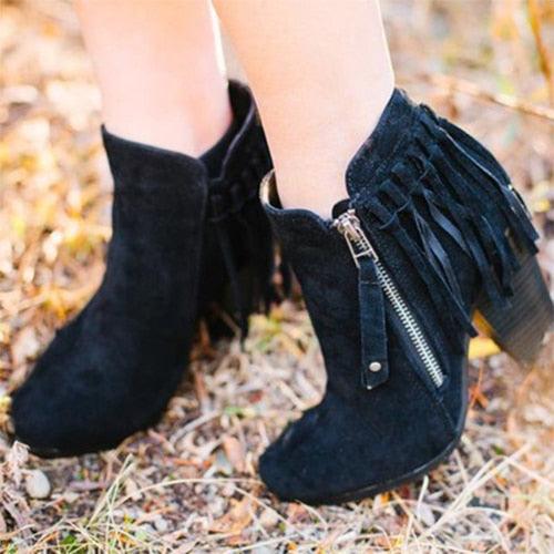 Amazing Women's Ankle Boots - Zip High Heels Autumn Winter Pumps (3U38)(3U107)(3U36)