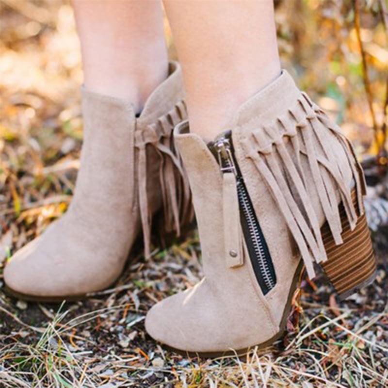 Amazing Women's Ankle Boots - Zip High Heels Autumn Winter Pumps (3U38)(3U107)(3U36)