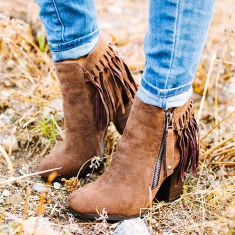 Amazing Women's Ankle Boots - Zip High Heels Autumn Winter Pumps (3U38)(3U107)(3U36)