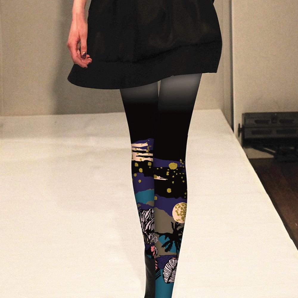 Trending Women Tights - Moon Shadow Bay Evening Long Knee Tights (1WH1)(F31)