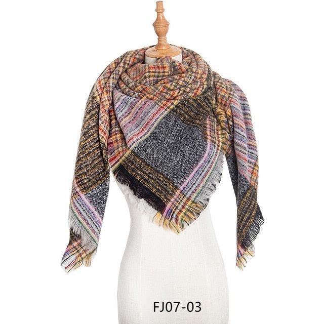 Gorgeous Women's Winter Scarf - Warm Thicker Square Scarf - Luxury Neck Wrap (D87)(WH9)